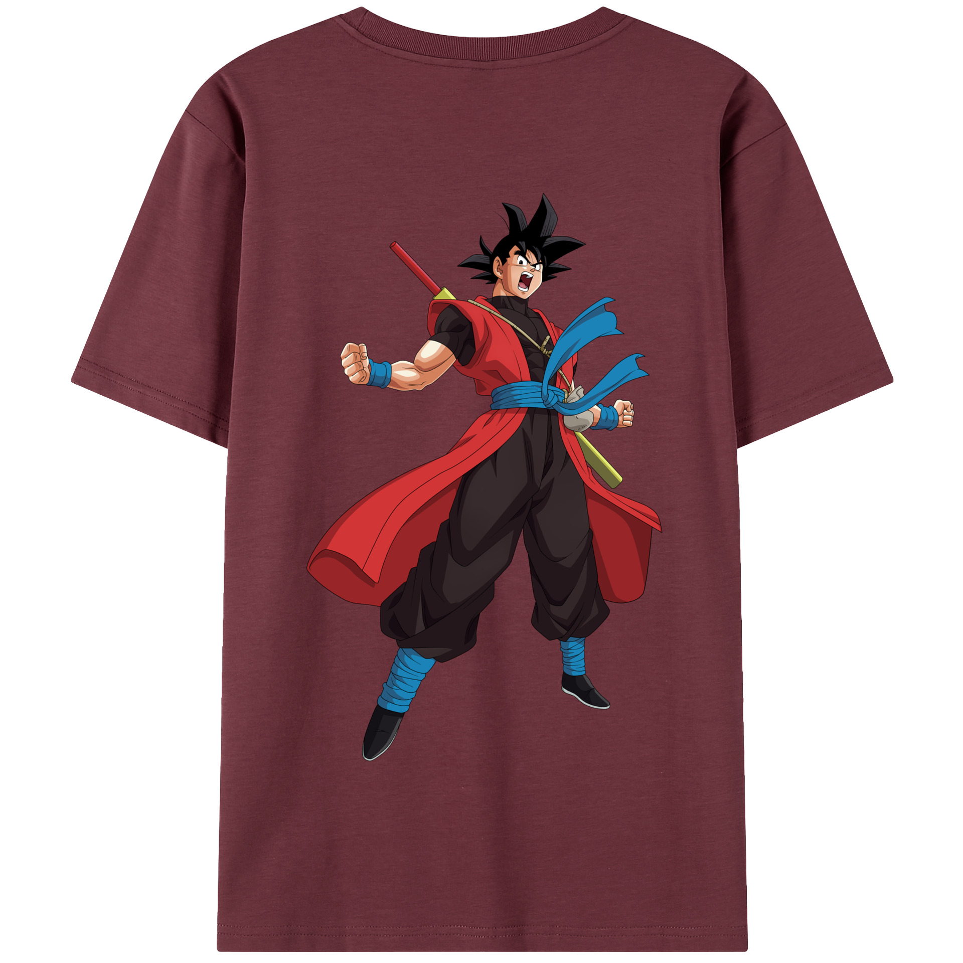 （画像用） ドラゴンボール 孫悟空（そん ごくう）Son Goku カカロット DRAGON BALL Kakarotto 綿100％半袖Tシャツ（背面プリント）